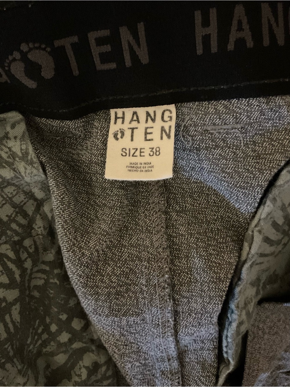 Hang Ten Gray Hybrid Golf Shorts Men’s Size 38 Stretch Performance Casual - Picture 3 of 6
